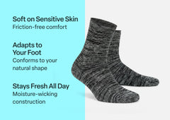 Extra Roomy Socks (Thick) - Black/Gray