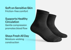 Compression Ankle Socks 15-20 mmHg - Black