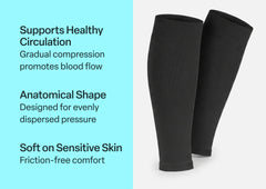 Compression Calf Sleeves Standard 20-30 mmHg - Black